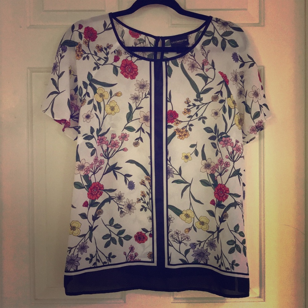 Liz Claiborne Career Top Large floral